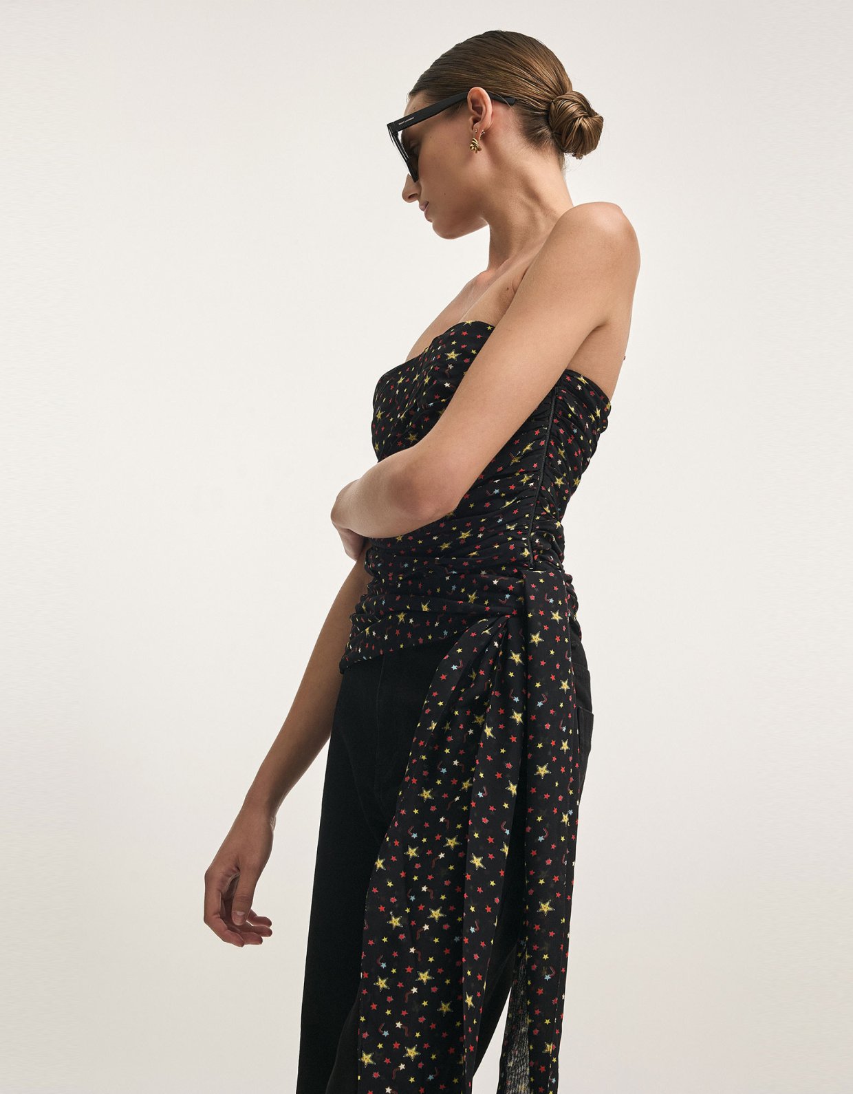 Nadia Rapti Skyline strapless top